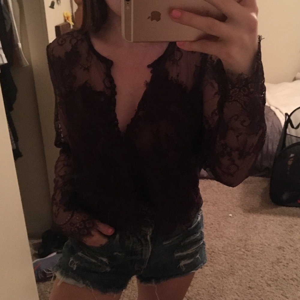 Purple lace long sleeve from Forever21